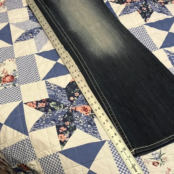 Vigoss Dark Blue Boot Cut Jeans with White Stitching - Picture 5 of 11